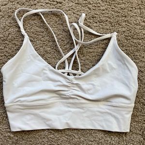 White LULULEMON sports bra